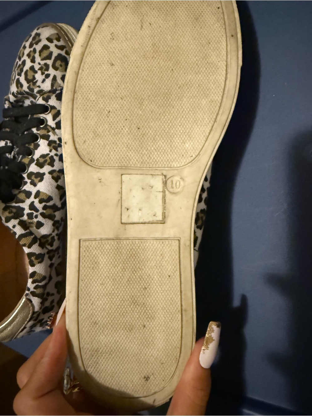 Myra Bag Leopard Print Sneakers with Gold Star - Picture 4 of 4